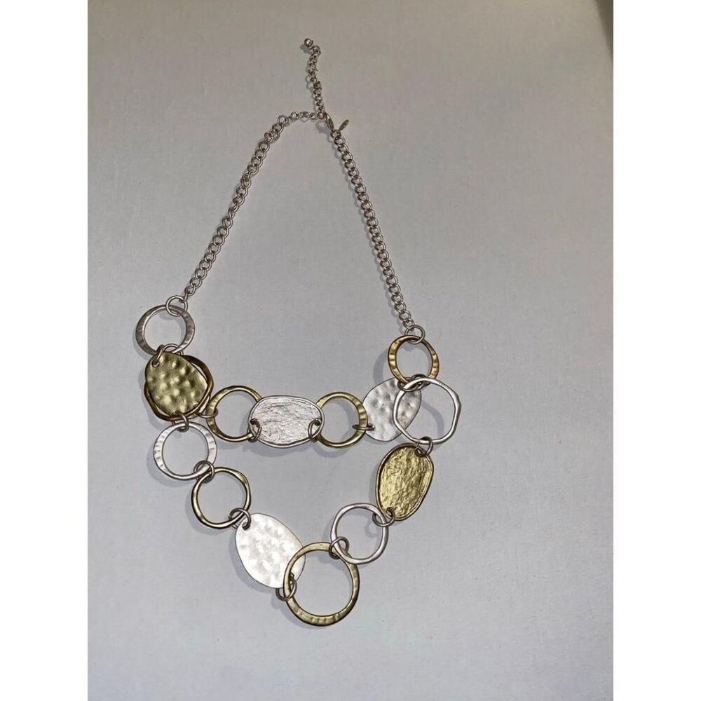 Necklace silver gold look jj costume‎ jewelry